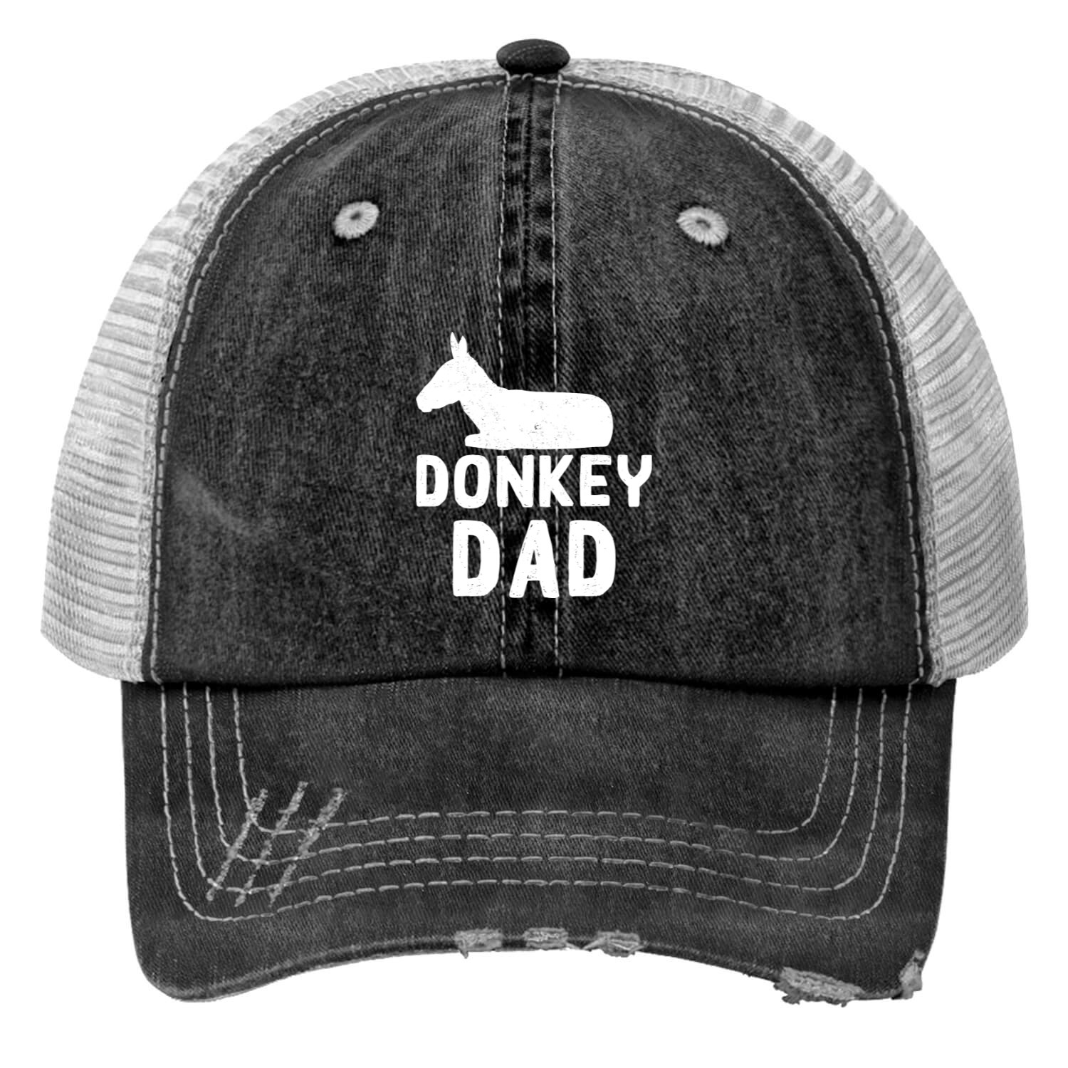 Donkey Dad Print Trucker Hat For Donkey Owners