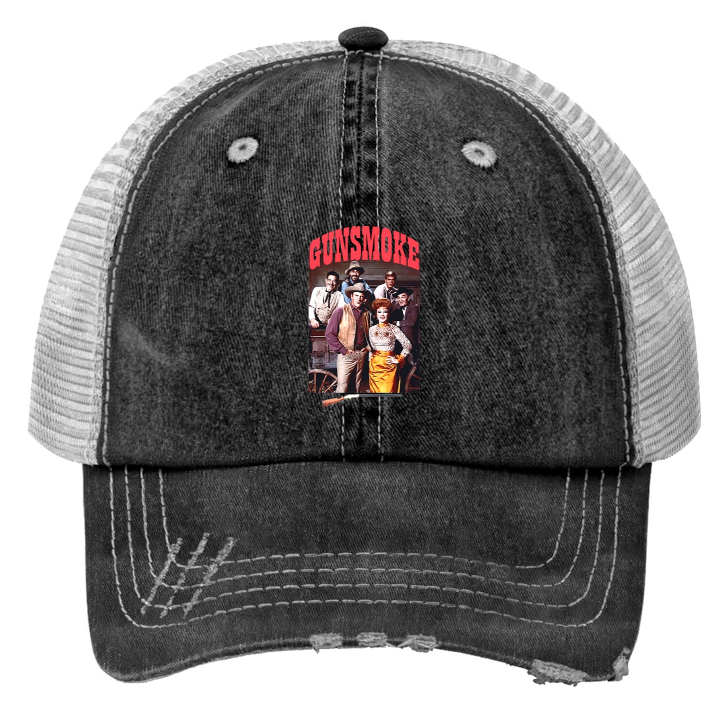 Gunsmoke Print Trucker Hats Old West Tv Show Print Trucker Hats