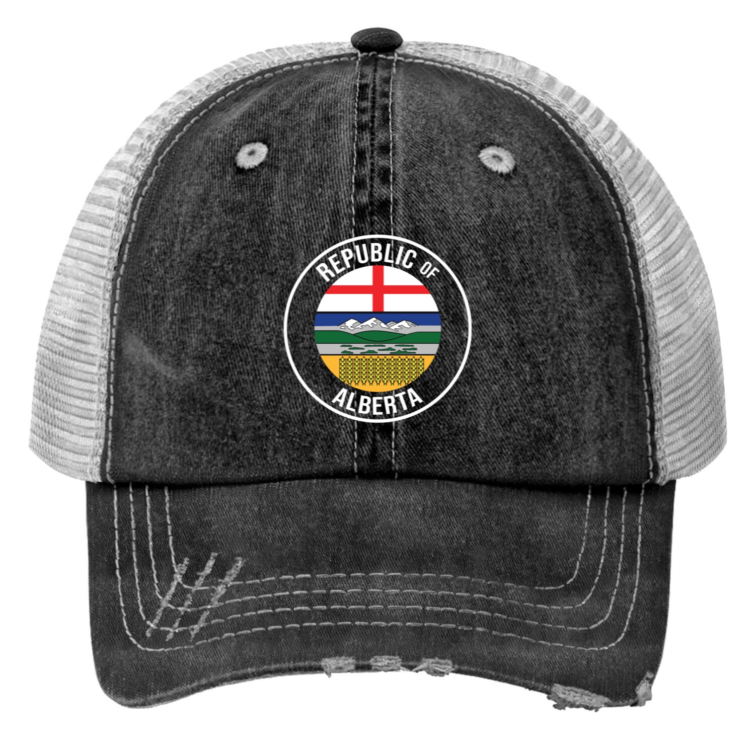 Wexit Republic Of Alberta Separation Weestern Canada Separatist Movement Blue Background Hd High Qual Print Trucker Hats