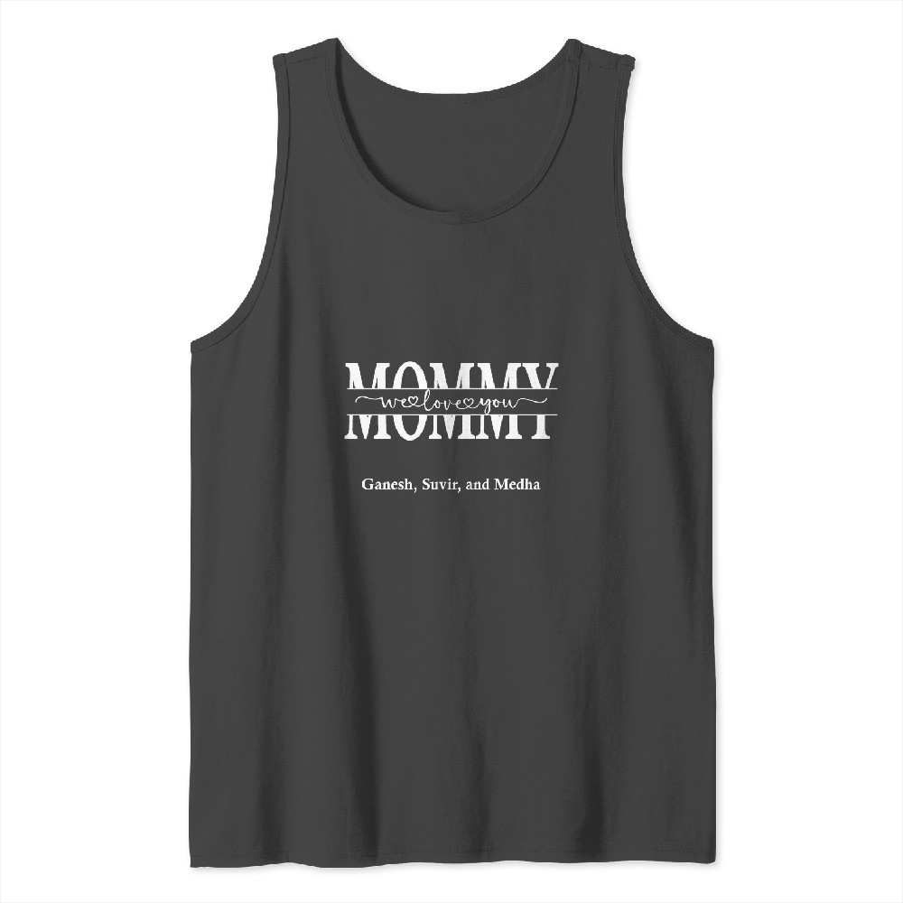 Discover Mom We Love You - Personalized Flower Shadow Box Racerback Tank Tops