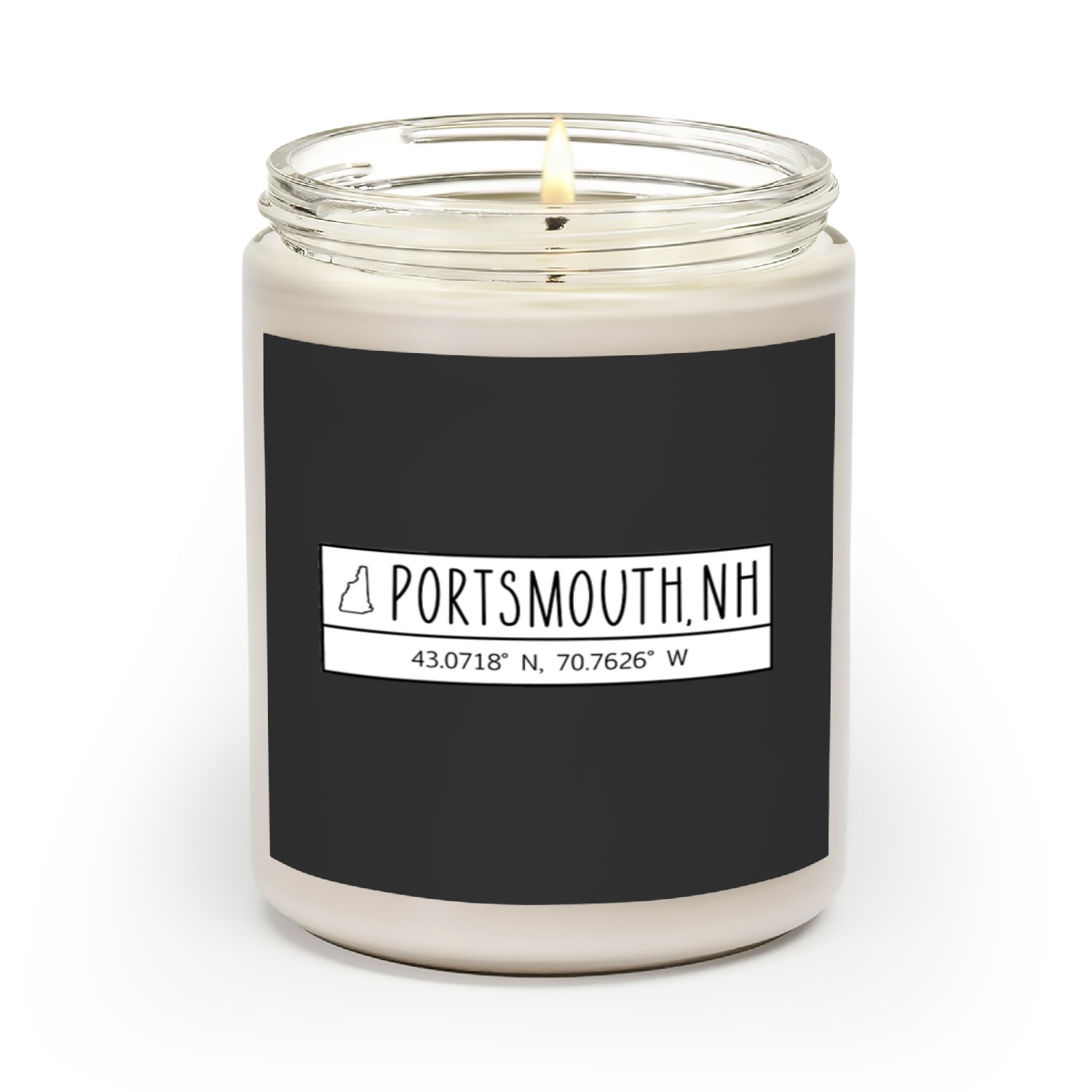 Portsmouth New Hampshire Coordinates Scented Candles