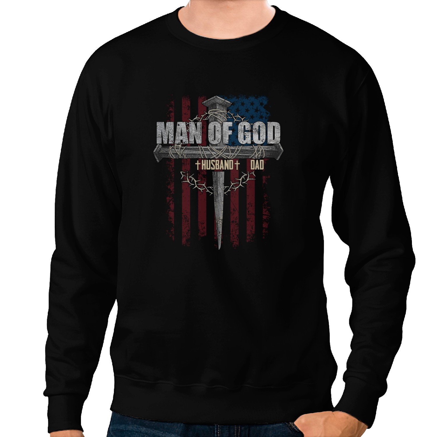 Discover Man Of God, Custom Gift For Husband Dad Grandpa, Father's Day Personalized Sweatshirts