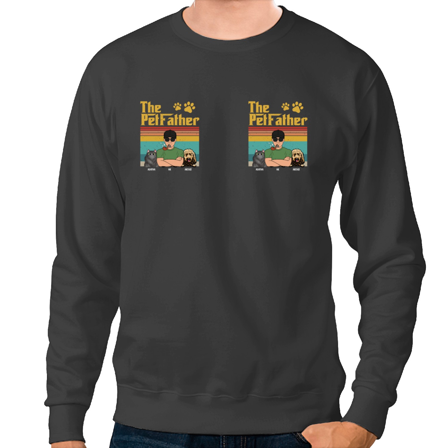 Discover The Dog Father Custom Gift For Dad Dog Lovers Personalized Mug Sweatshirts