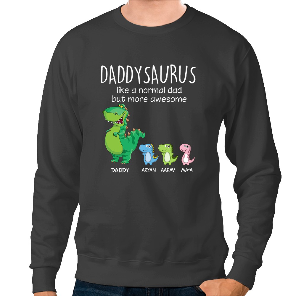 Grandpasaurus And Kids Personalized Sweatshirts