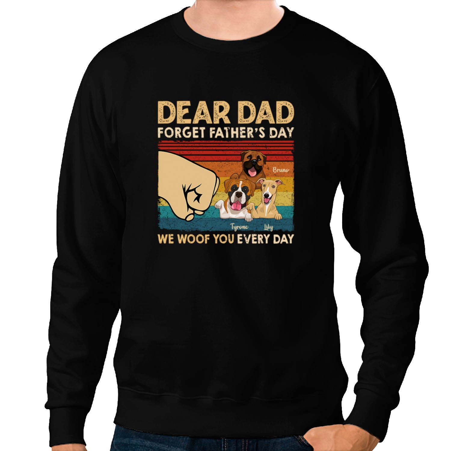 Discover We Woof You Every Day - Gift for Dad, Personalized Unisex Sweatshirts