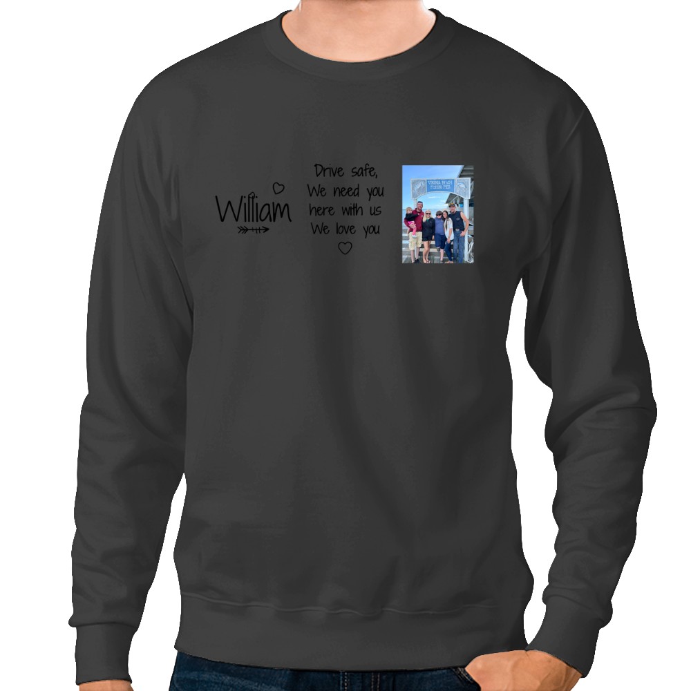 Discover Drive Safe Daddy We Love You - Personalized Leather Photo Keychain Sweatshirts