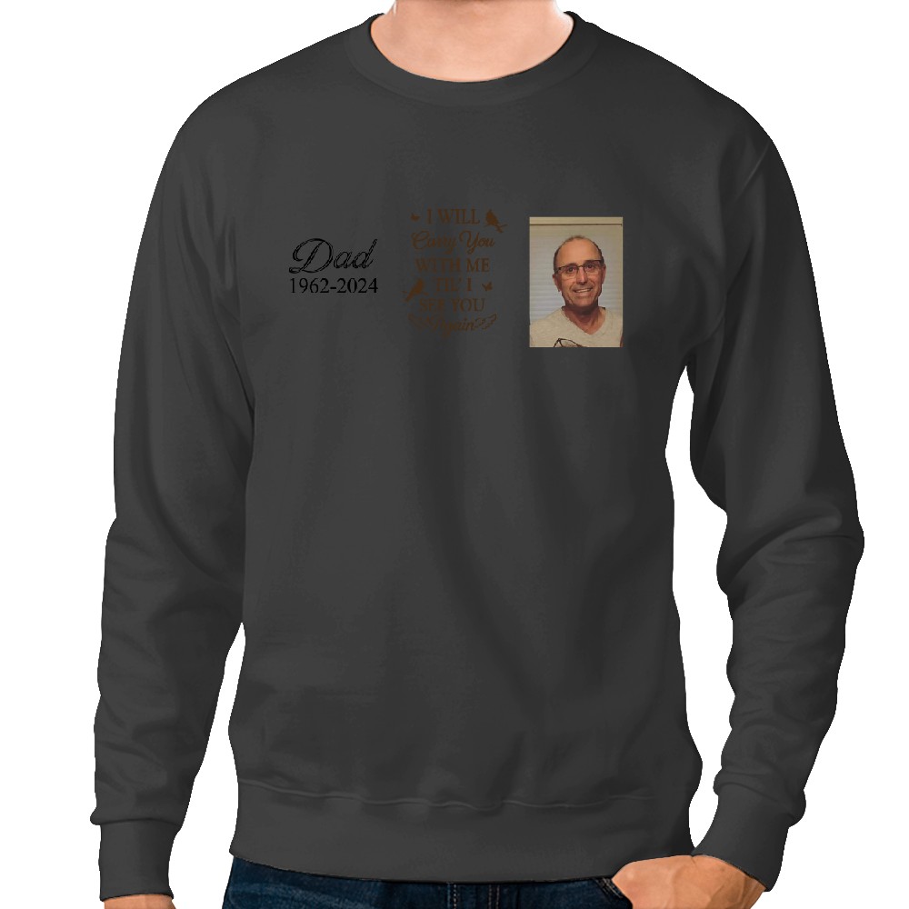 Discover I Will Carry You With Me - Personalized Leather Photo Keychain Sweatshirts