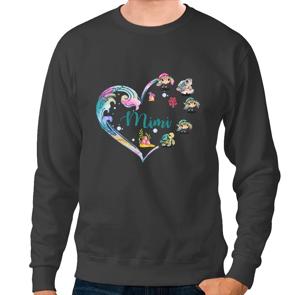 Discover Nana's Little Turtle - Personalized Grandma Sweatshirts