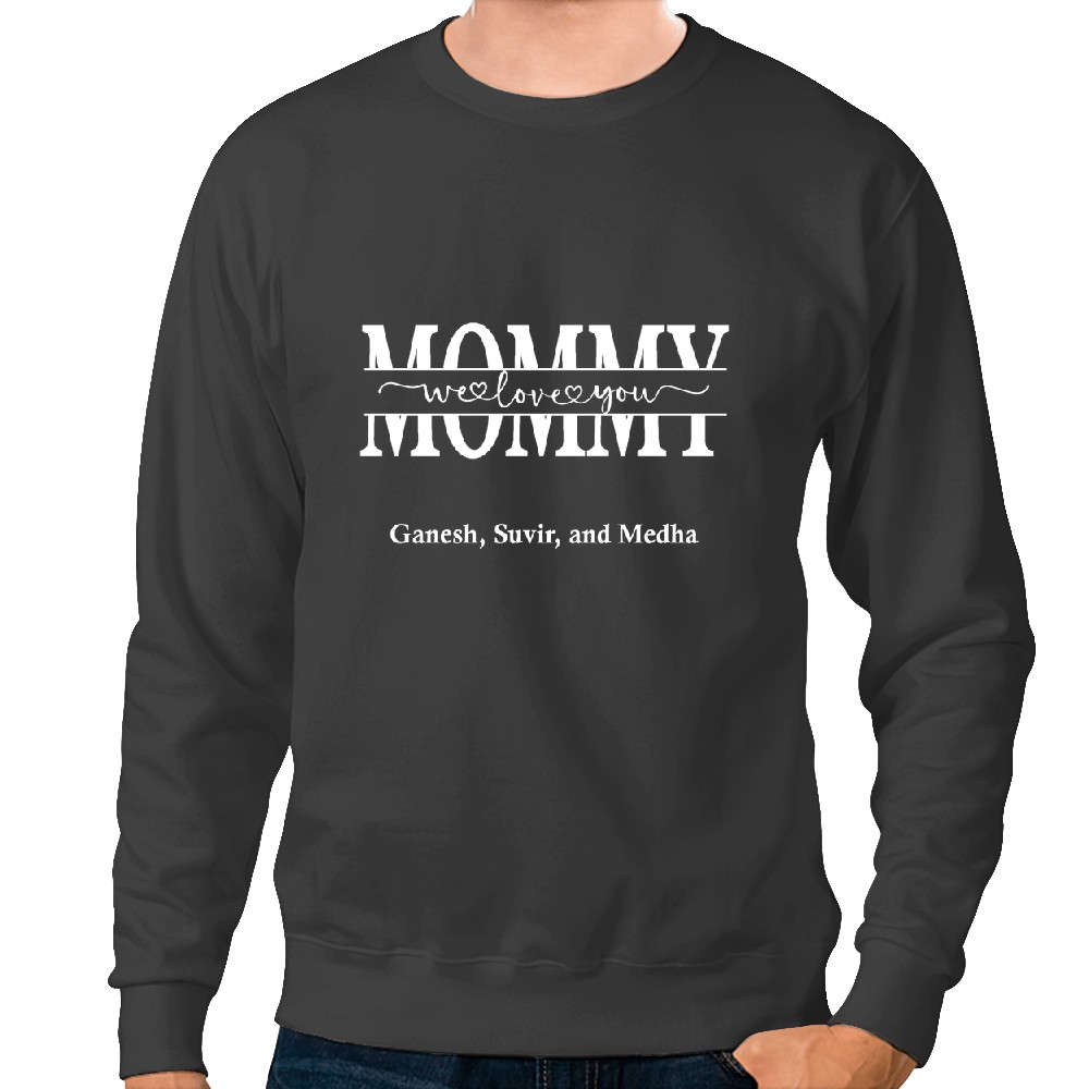 Discover Mom We Love You - Personalized Flower Shadow Box Sweatshirts