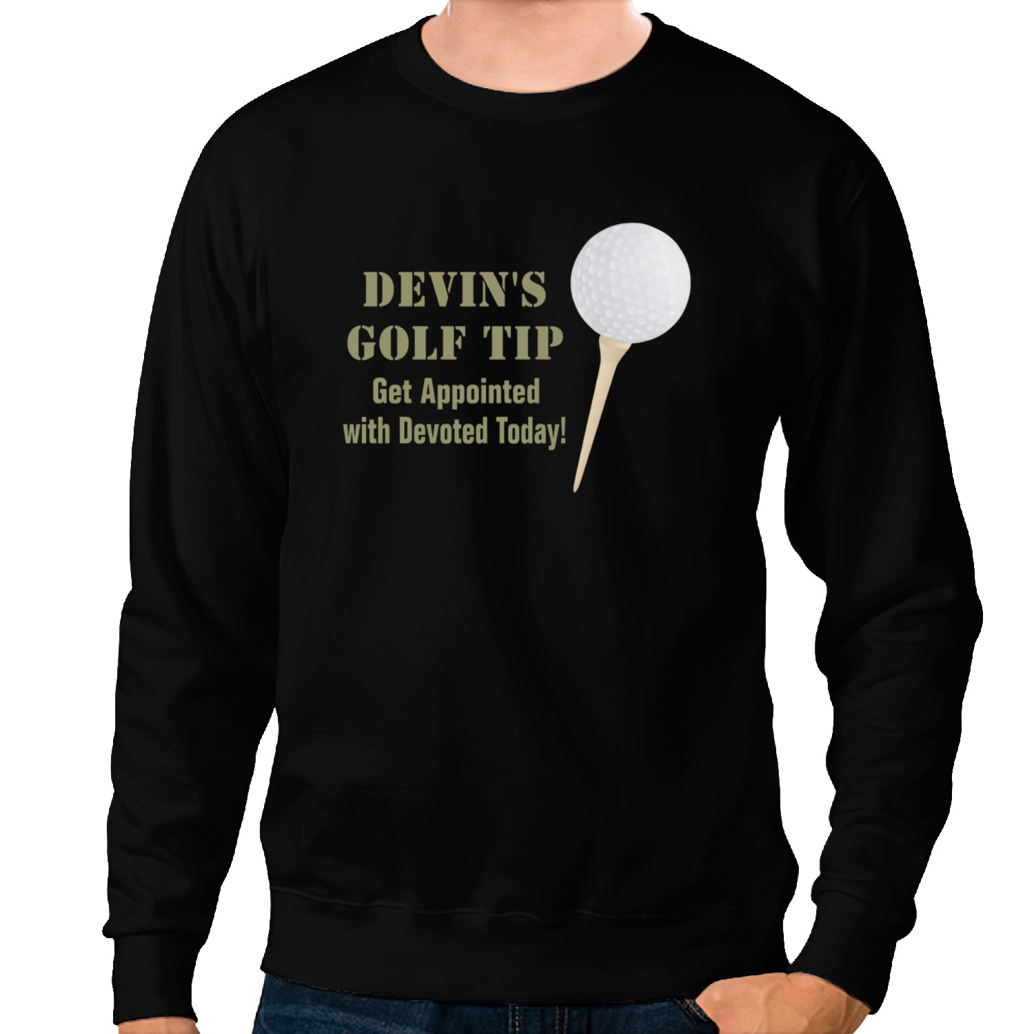 Discover Personalized Golf Tip Golfer White Sweatshirts
