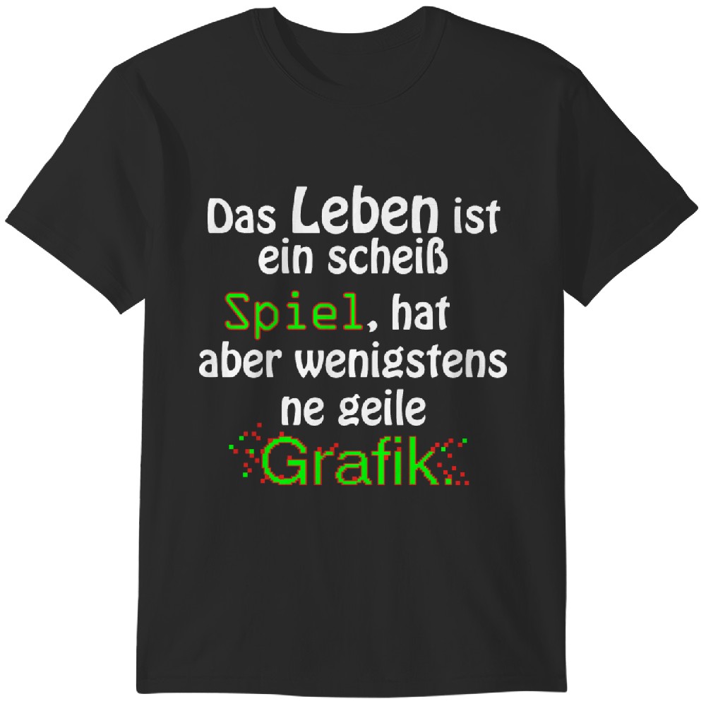 Leben Spiel Grafik Spruch Witzig Tshirt