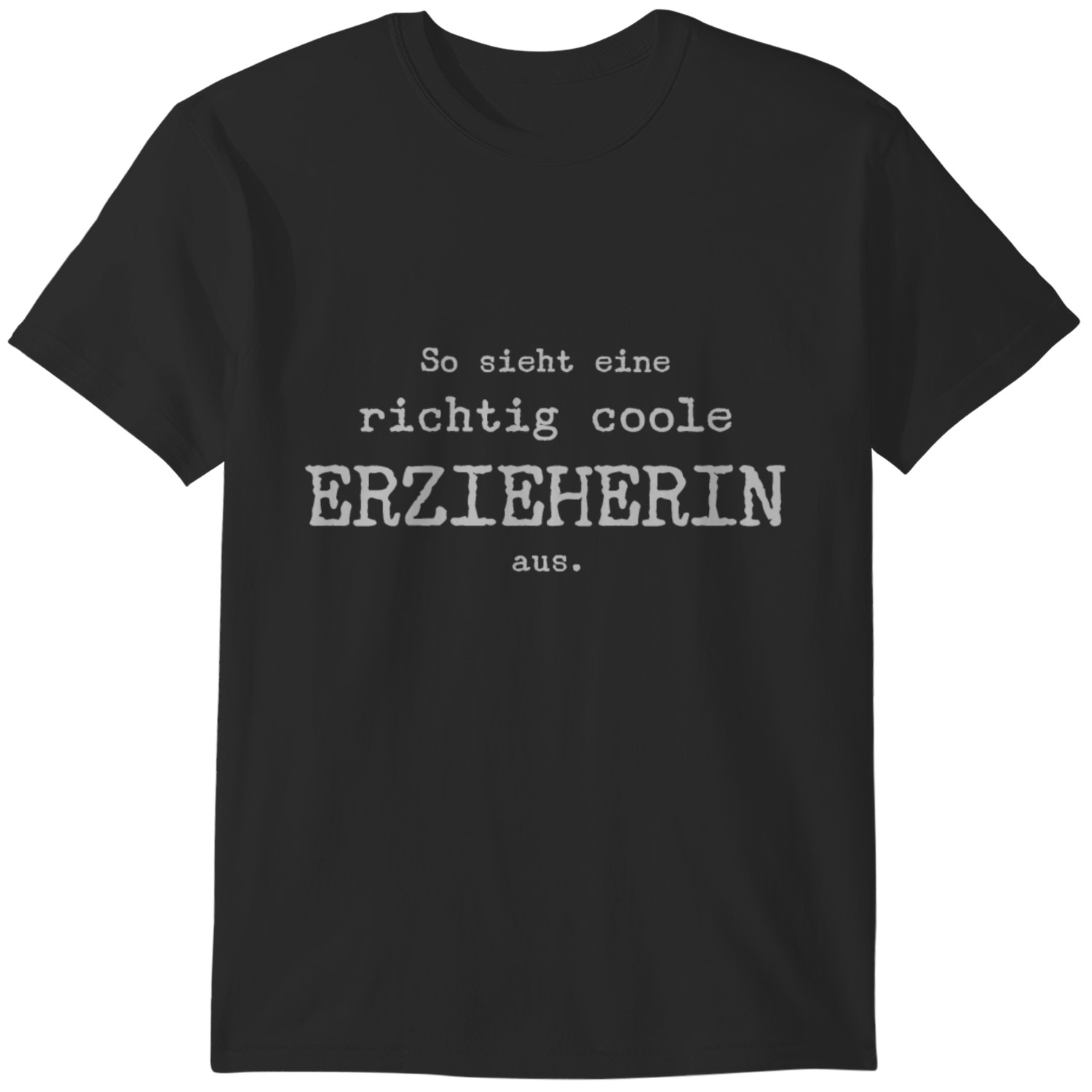 Shirtracer Baumwolltasche – 'So Sieht Eine Richtig Coole Erzieherin Aus', 42x38 Cm, Mit 67 Cm Langen Henkeln
