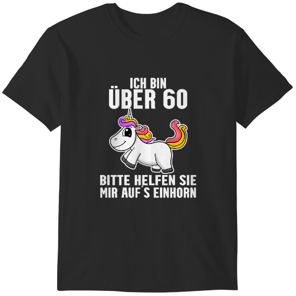60. Geburtstag Frau 60 Jahre Alt Einhorn Spruch Tshirt