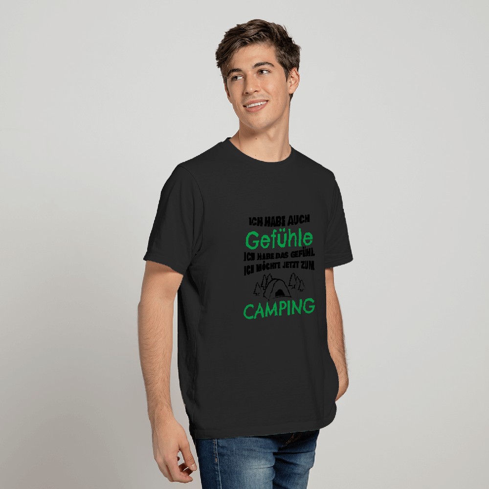 Camping Gefühl Zelten Spruch Ausflug Geschenkidee Tshirt