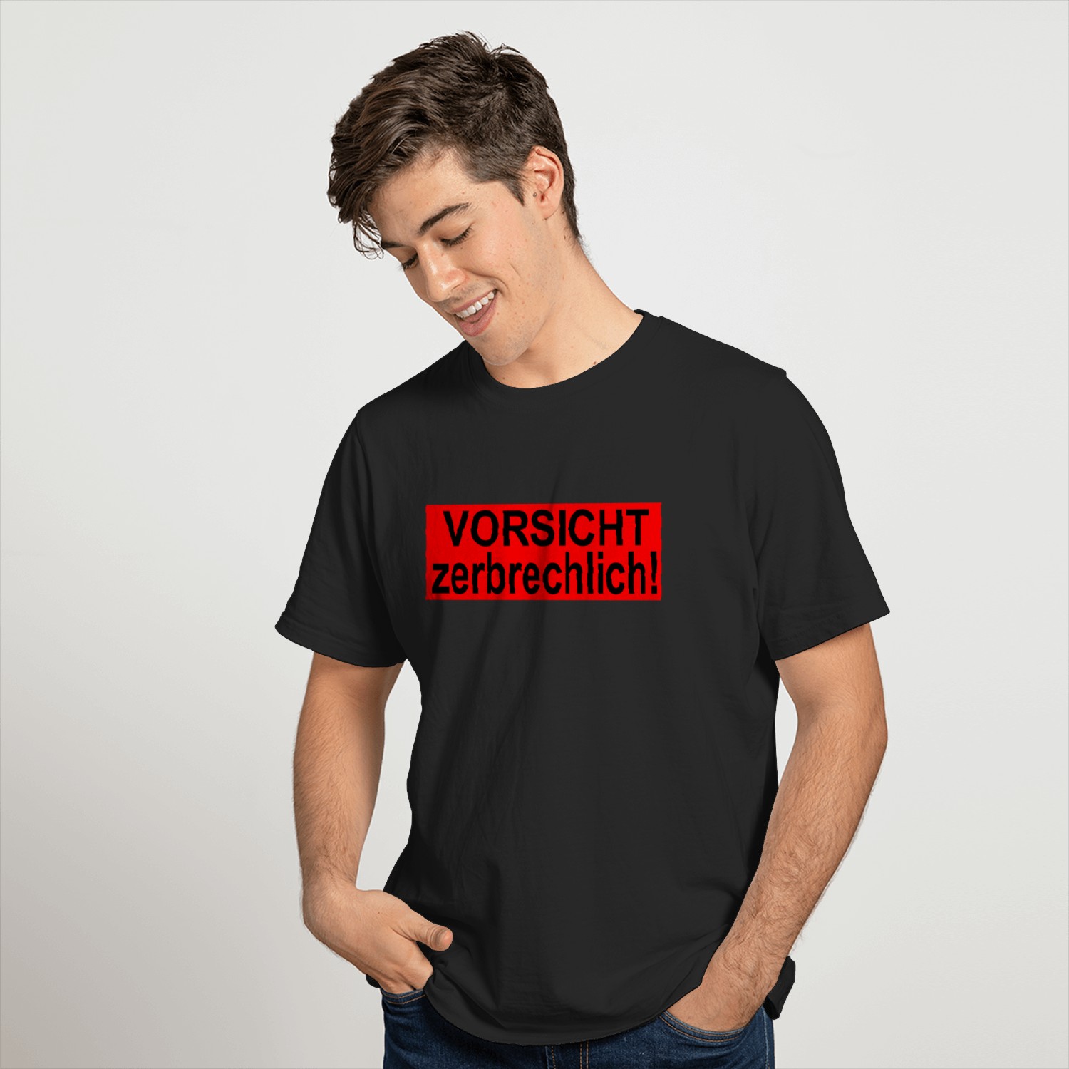 Vorsicht Zerbrechlich Spruch Sprüche Lustig Tshirt