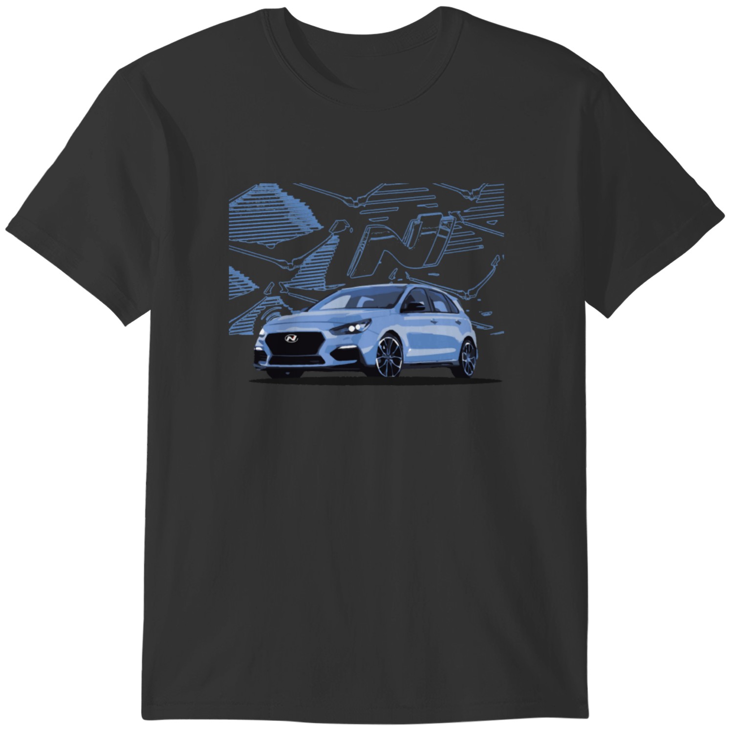 Discover Hyundai i30N Performance Blue Classic T Shirts