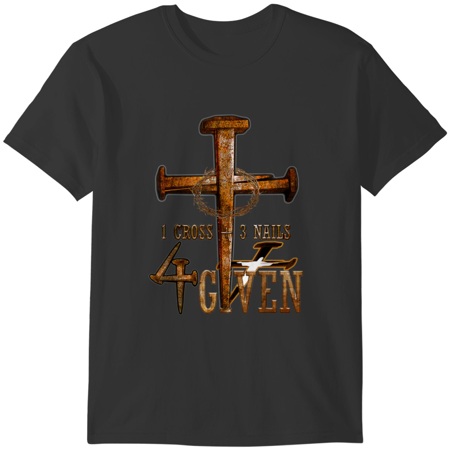 Discover Christian 1 cross 3 nails 4 given christ T Shirts