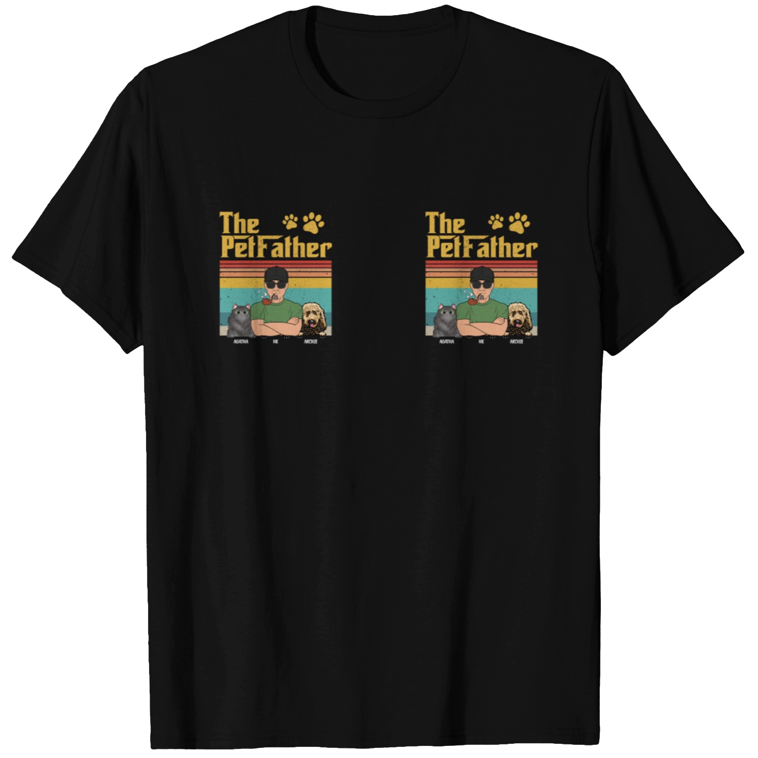 Discover The Dog Father Custom Gift For Dad Dog Lovers Personalized Mug T-Shirts