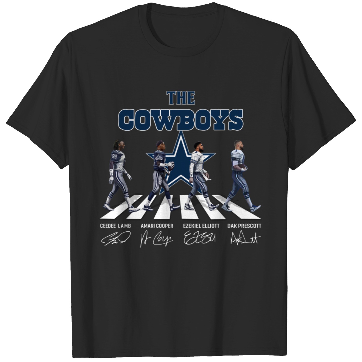 Dallas Cowboys Design Retro Style Football Fan T-shirt - Trends Bedding