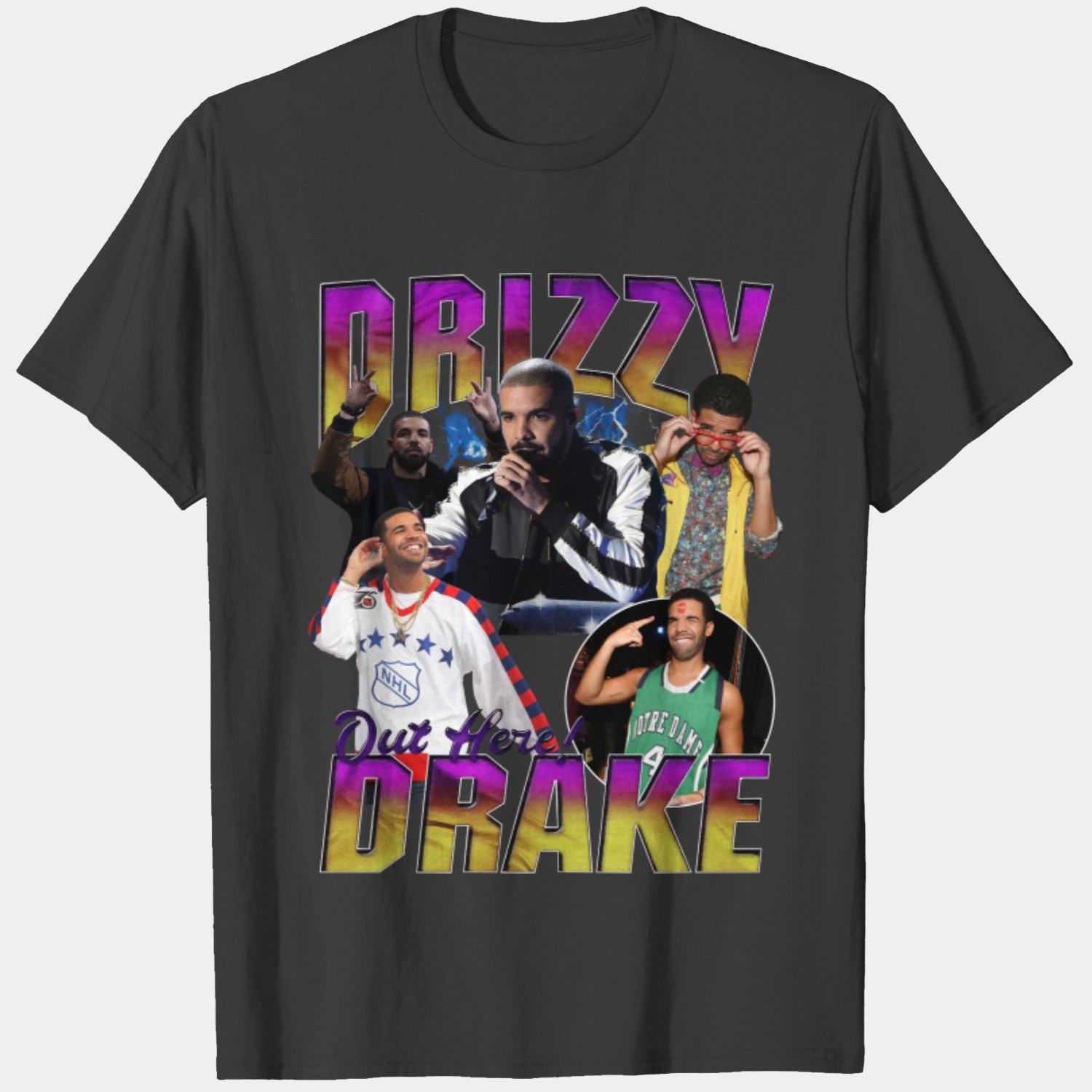 Drizzy Drake Out Here - Graphic T-shirt Rapper T-shirt Hip Hop T-shirt Vintage Rapper T-shirt Bootleg Vintage T-shirt