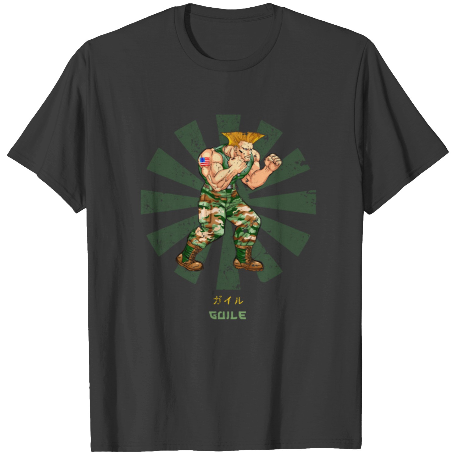 Guile Street Fighter Retro Japanese - NeatoShop