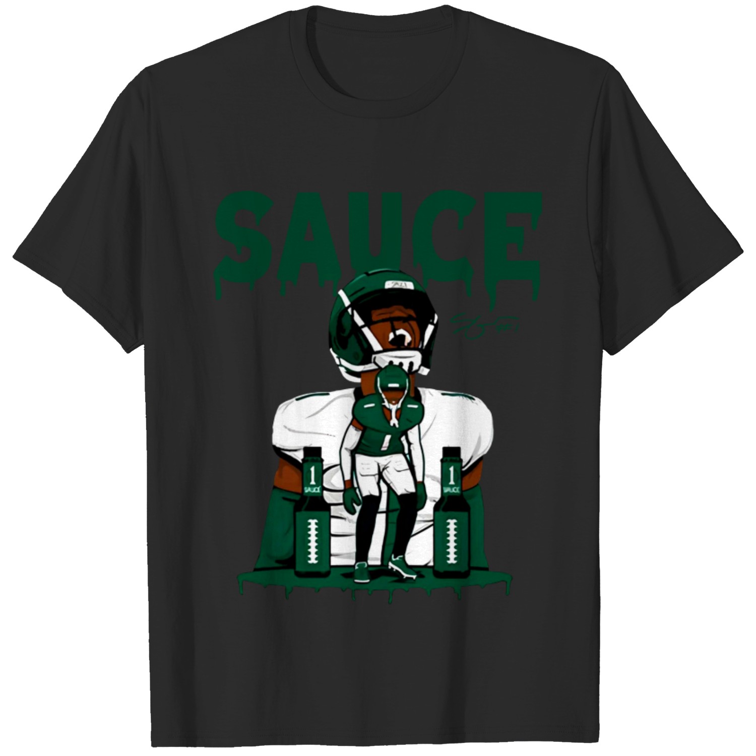 Vintage Retro Football T-Shirt - Sauce Gardner Sporty Tee