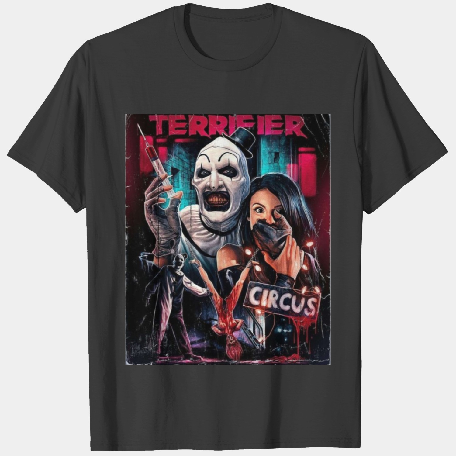 Terrifier Movie Horror Art The Clown Mask T-Shirts