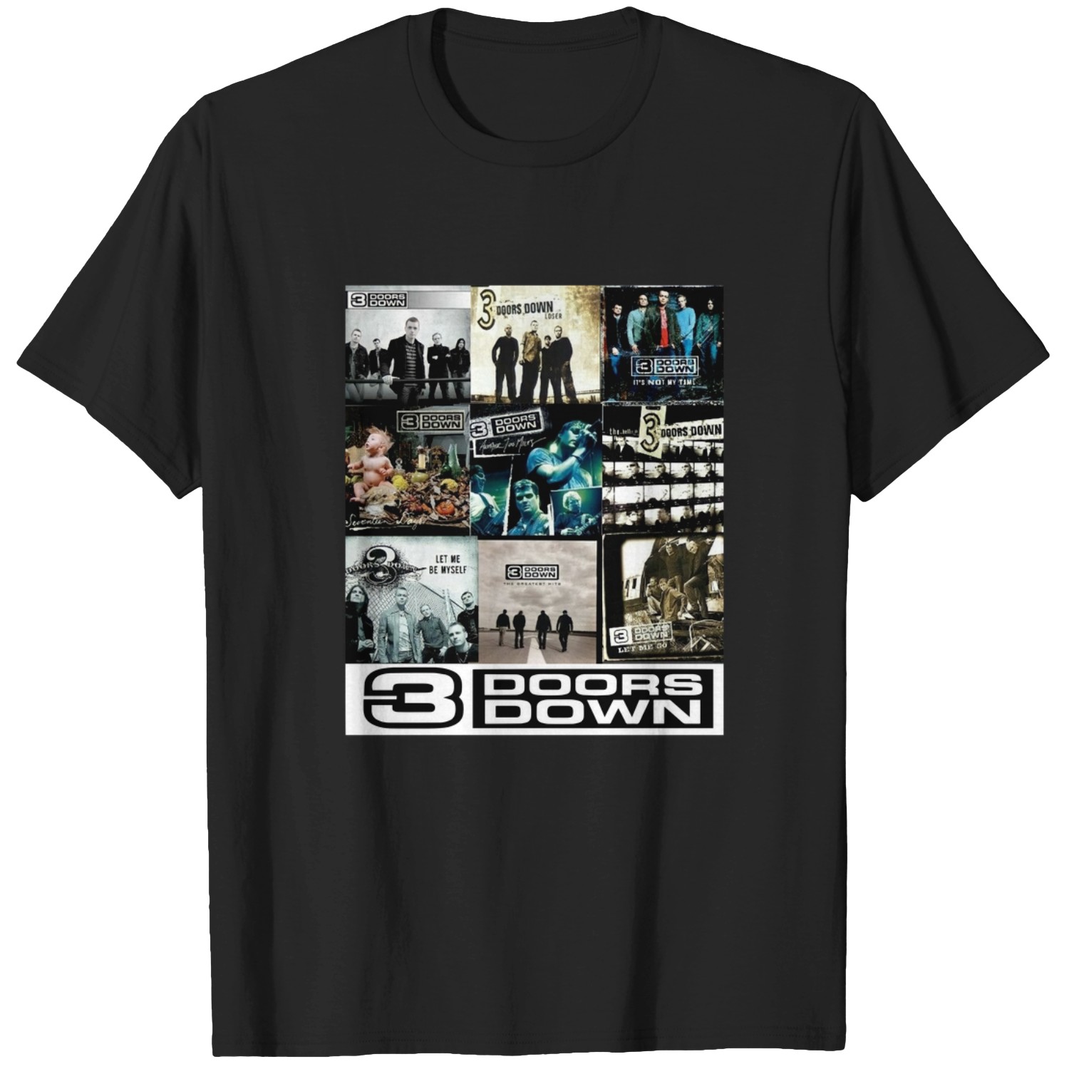 3 Doors Down Band Album Black All Size T-shirt