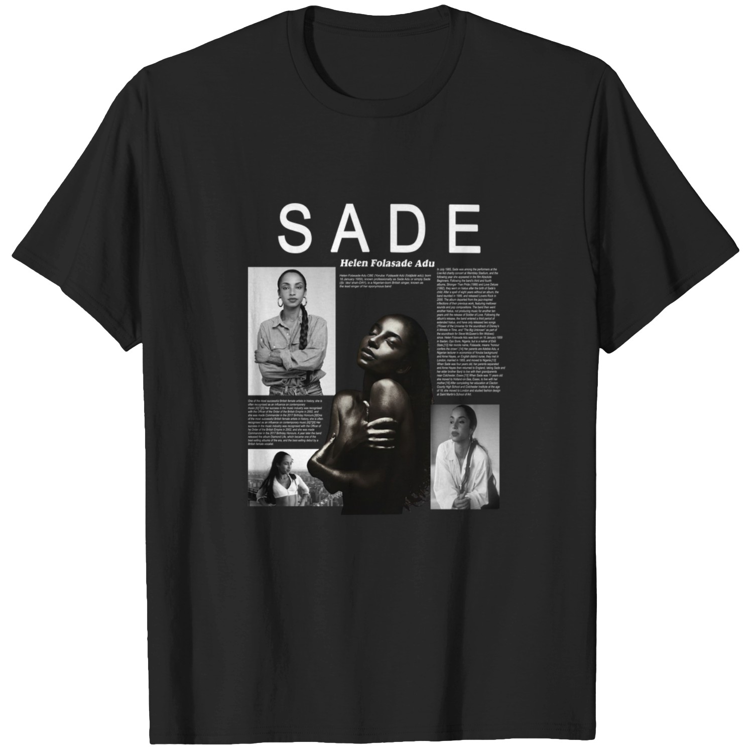 Sade Shirt, Biography Tee! Helen Folsade Adu Shirt