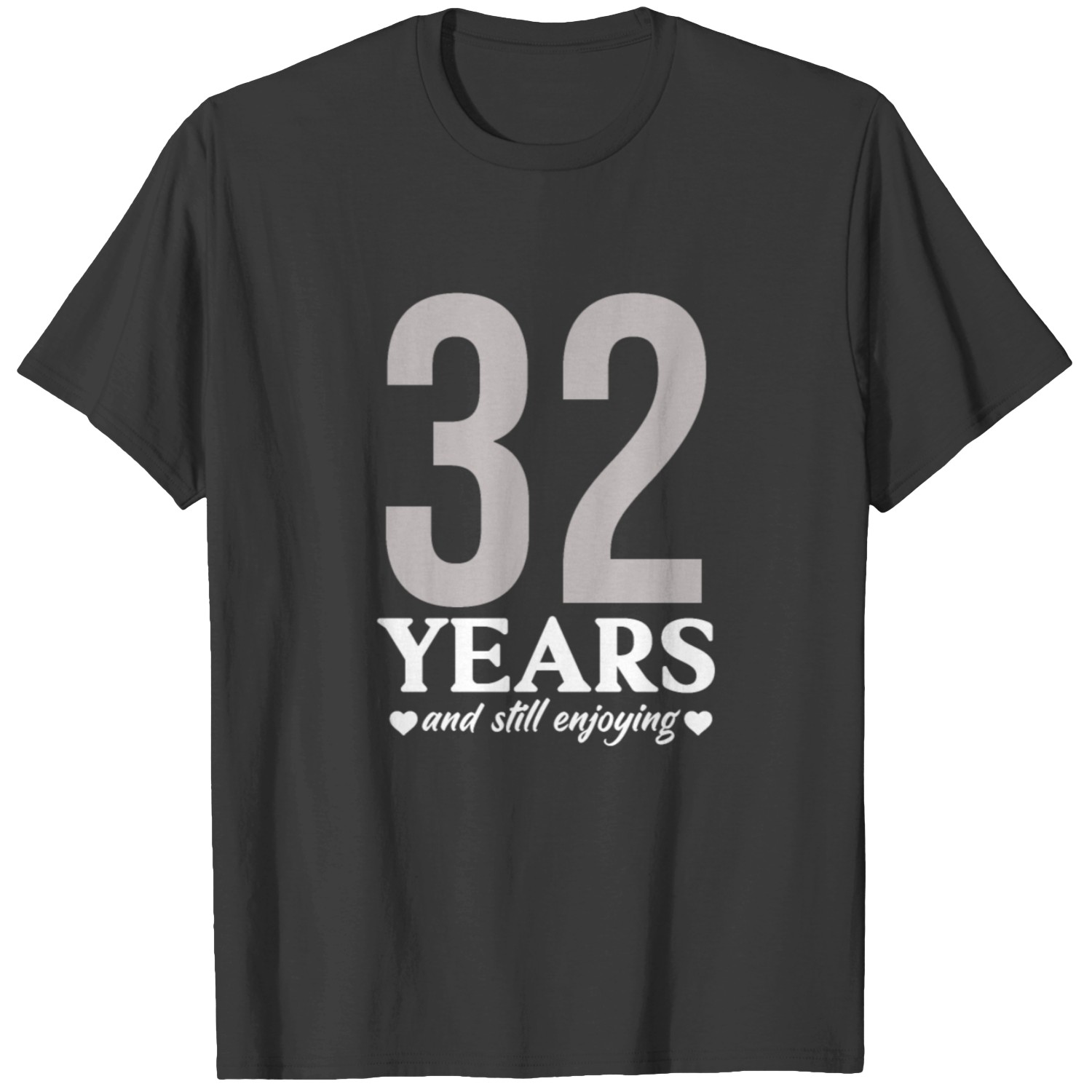 32nd Wedding Anniversary 32 Year Marriage Romantic T-shirt