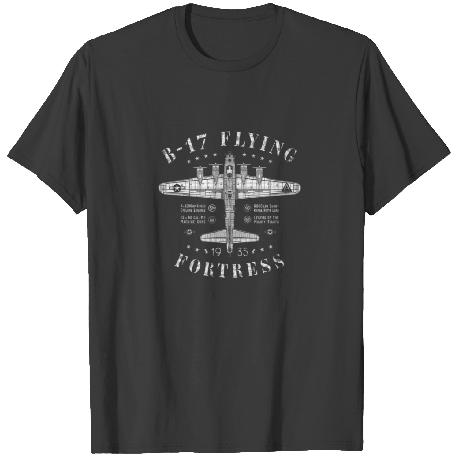 B-17 Flying Fortress | Vintage WWII Aircraft | B17 T-shirt