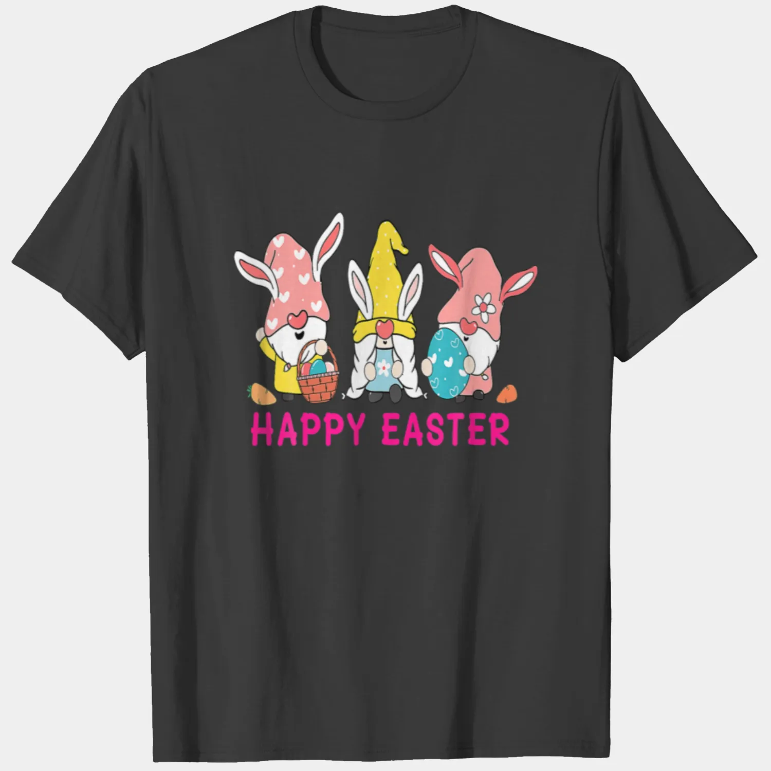 Bunny Gnome Hug Easter Eggs Hunting Happy Easter D T-shirt