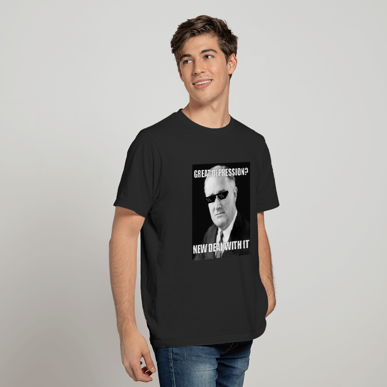 Depression Merch T-Shirt Great Depression Deal With It