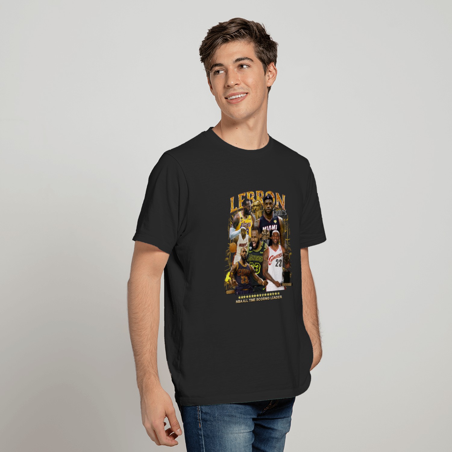 LeBron James - AOP all over print New Vintage T shirt - Vintage Band Shirts