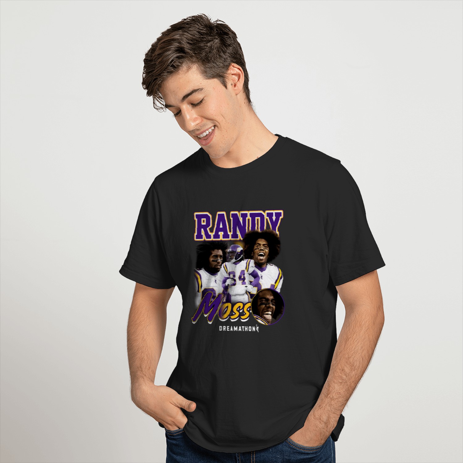 Justin Jefferson Randy Moss Vintage 90s Style T-Shirt