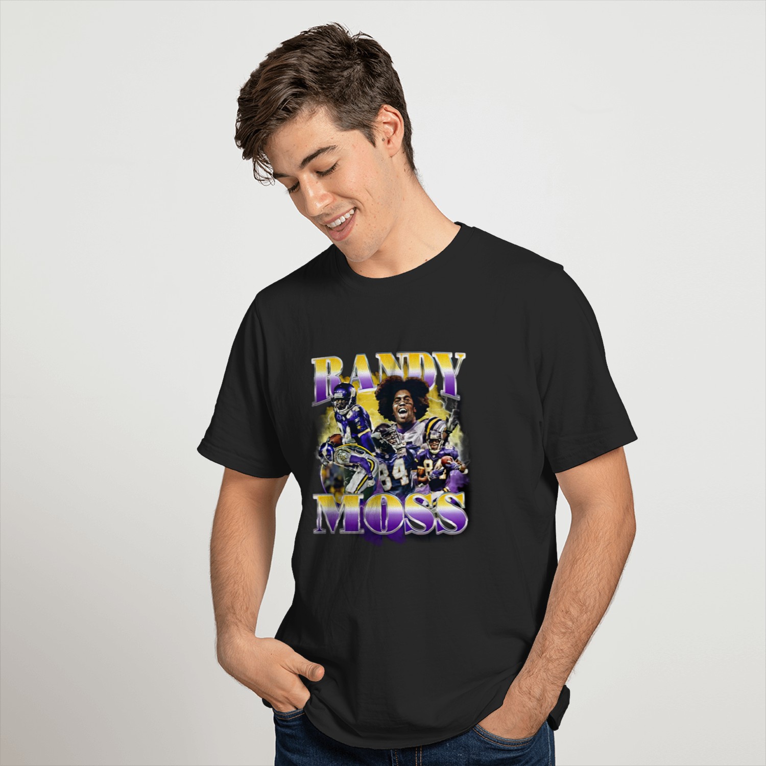 Randy Moss Shirt, Vintage Randy Moss 90s Style Rap Shirt