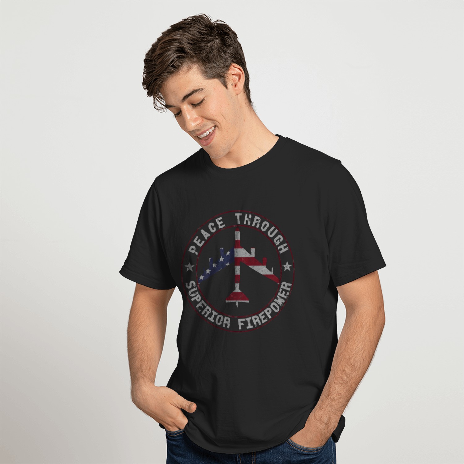 Peace Through Superior Firepower B-52 Stratofortress Design | Classic T ...