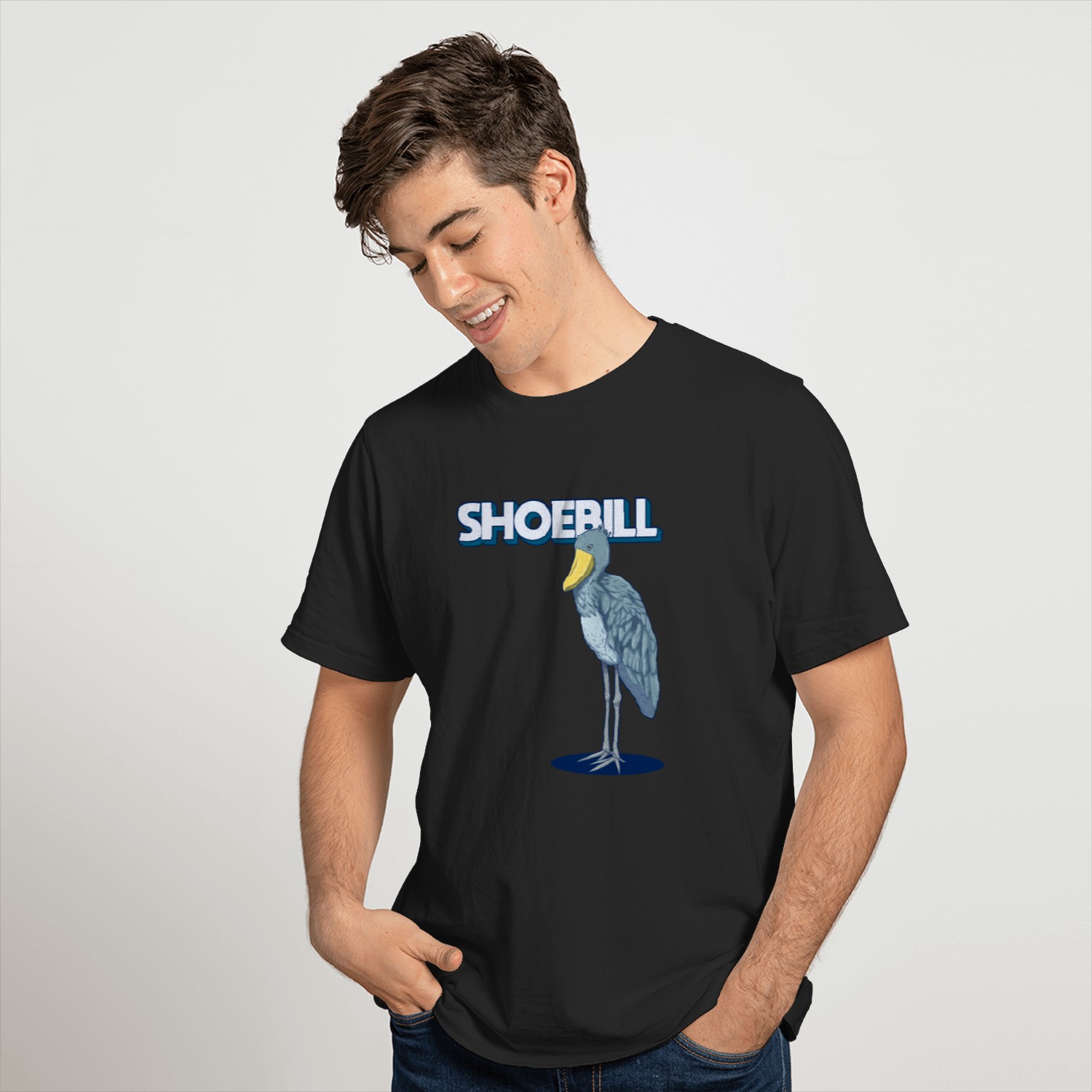 Cute Baby Shoebill funny bird gift for christmas' Men's T-Shirt