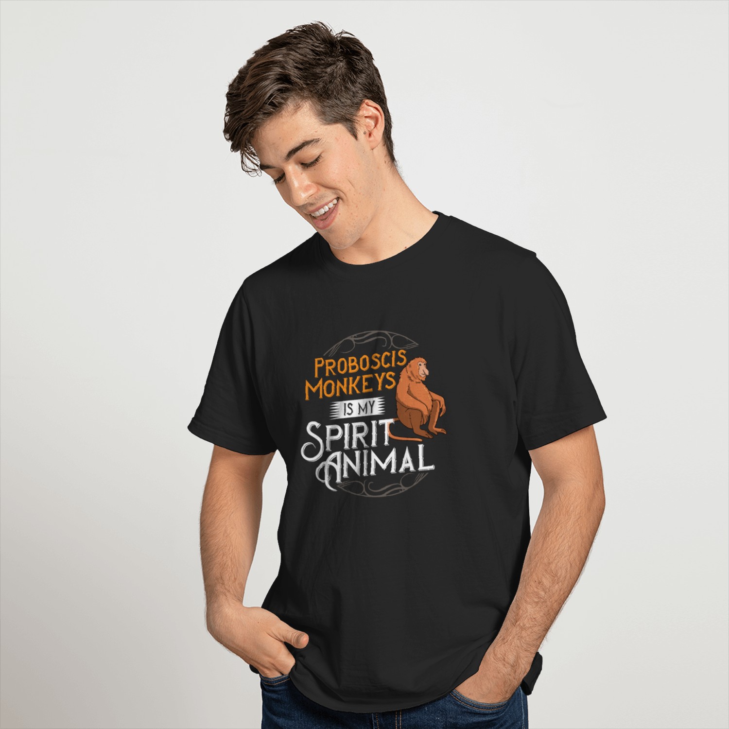 Proboscis Monkey Gift Funny Long Nosed Monkeys T-shirt