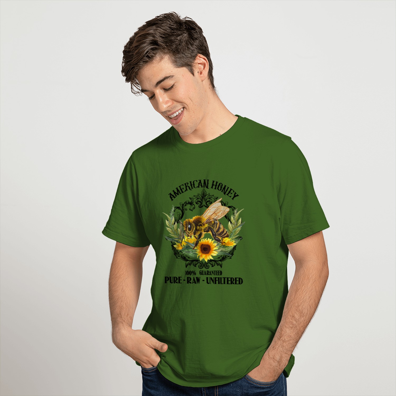 Bee Dad Father's Day Gift Shirt Vintage Beekeeping Graphic Tee