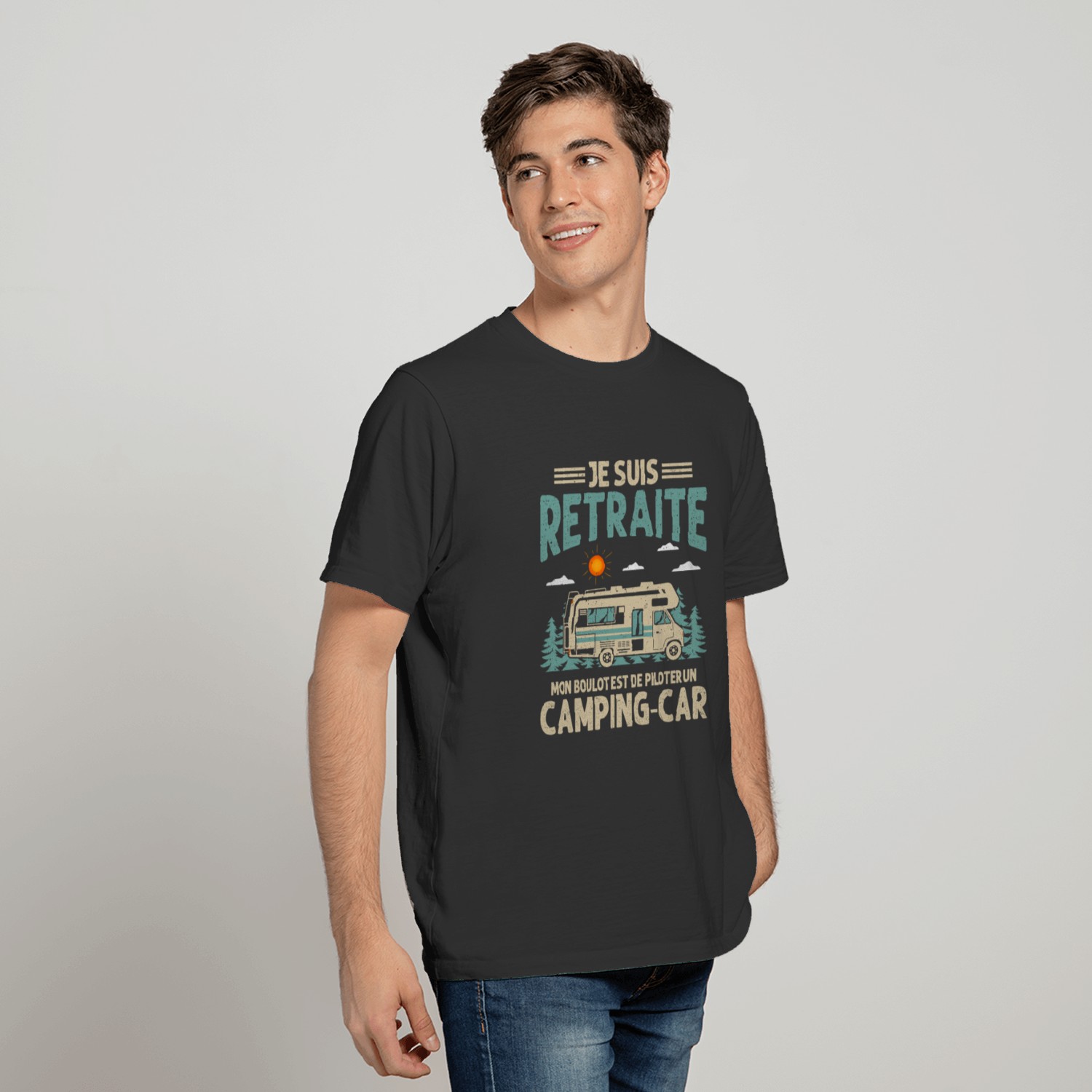 T-shirt Homme Drôle 'Équipe Buvante' Feu De Camp - Idée Cadeau Camping Fête