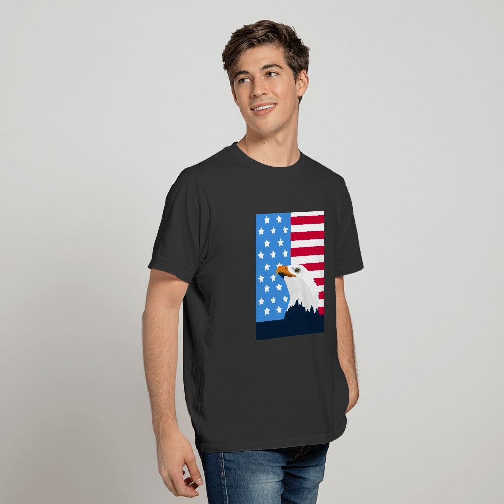 T-shirt Drapeau Américain 4 Juillet – Coton, Manches Courtes, Tailles S à 5XL, Style Graphique USA