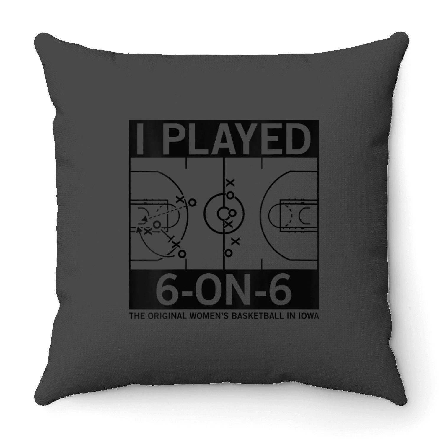 Womens I Played 6 On 6 The Original Women's Basketball In Iowa  Gift Throw Pillows