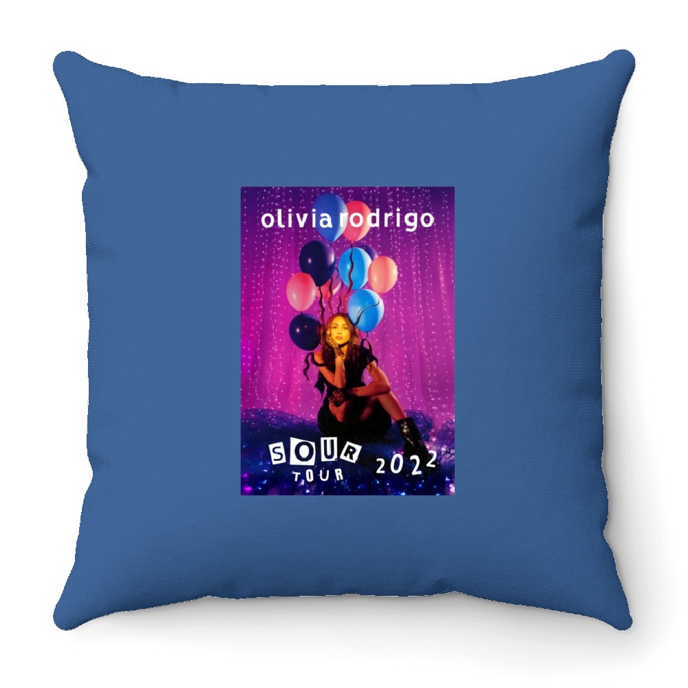 Olivia Rodrigo Sour Tour 2022 Throw Pillows