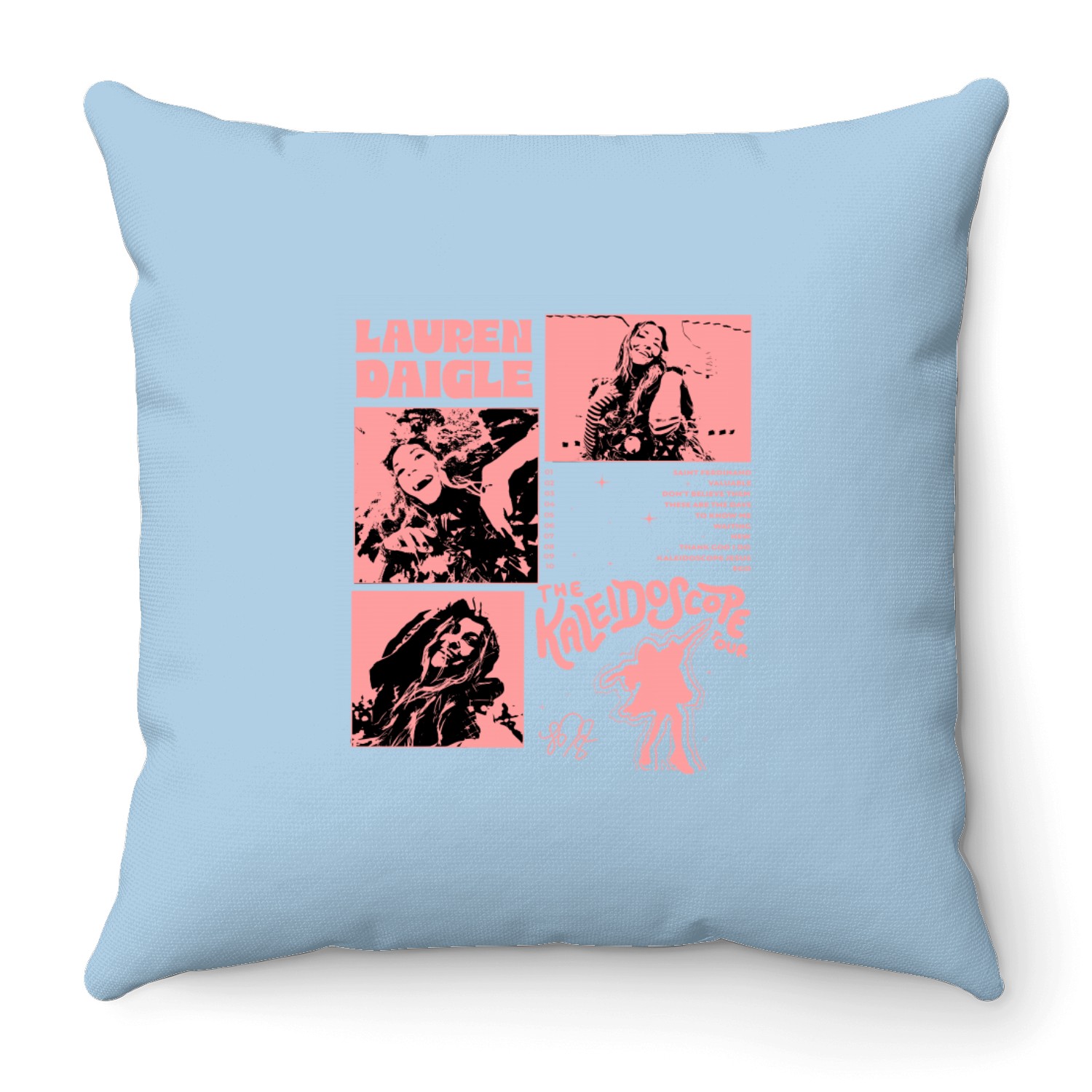 Lauren Album Daigle Tour, The Kaleidoscope Tour Throw Pillows, Thank I Do Tour Gift