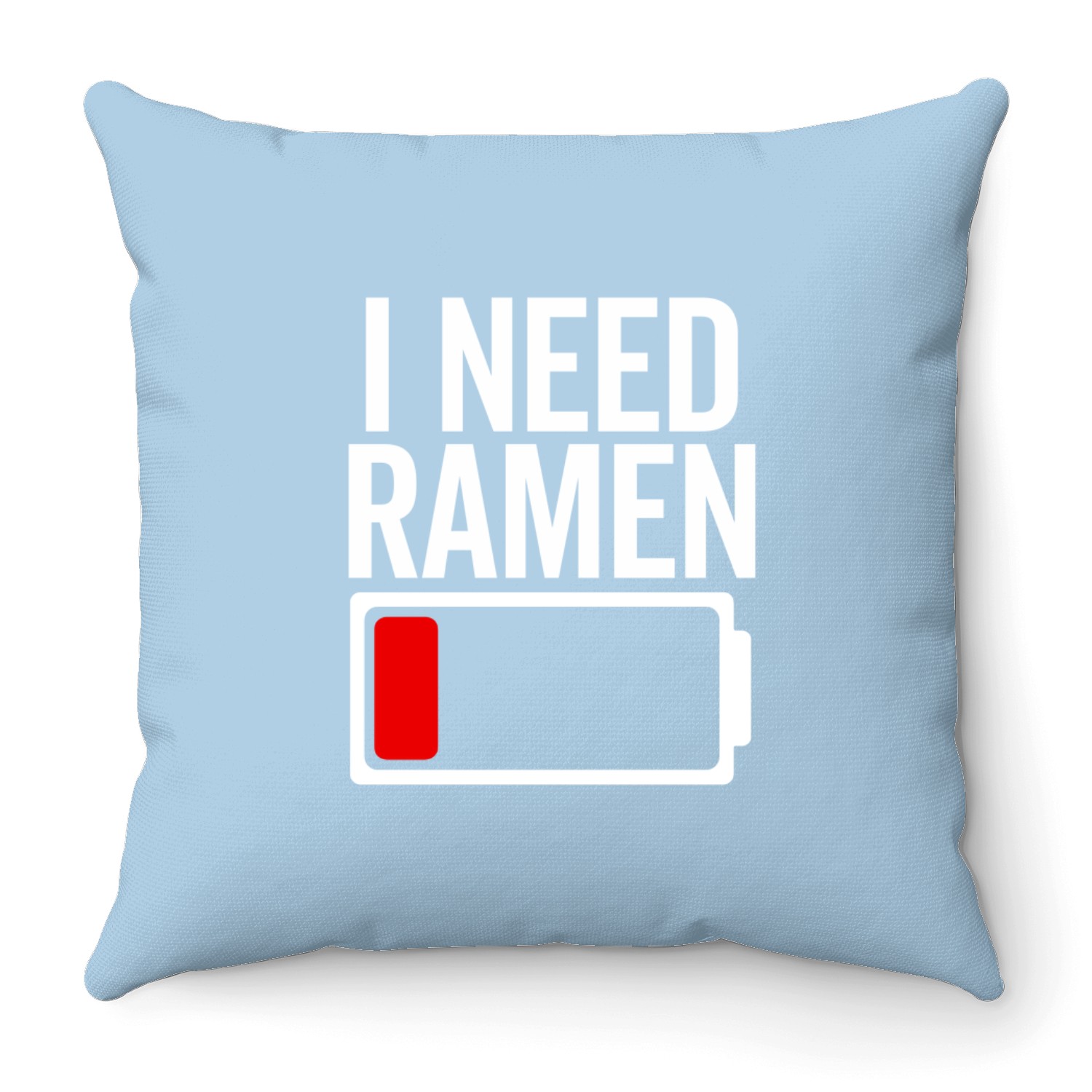 I Need Ramen Throw Pillows