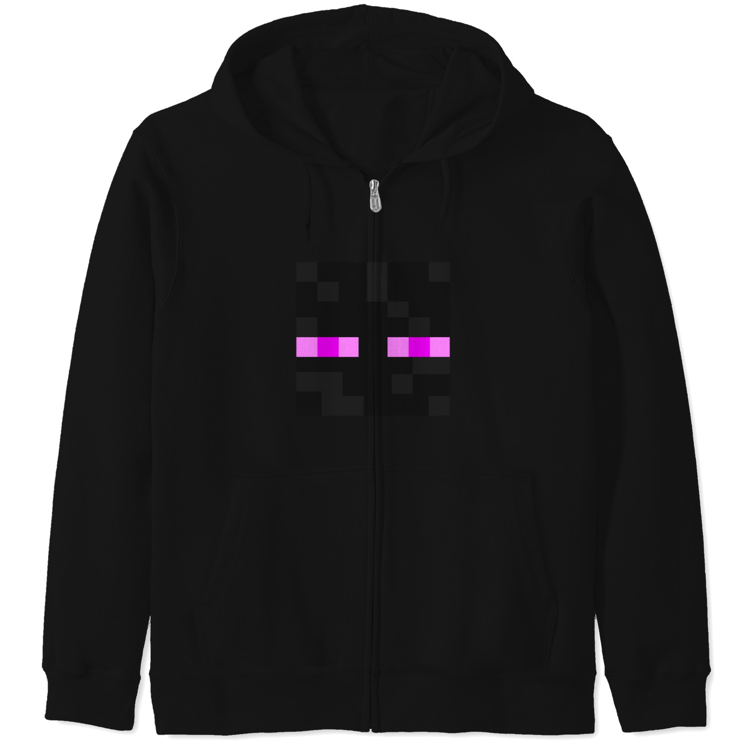 Minecraft Enderman Mob Head Icon Zip Hoodies