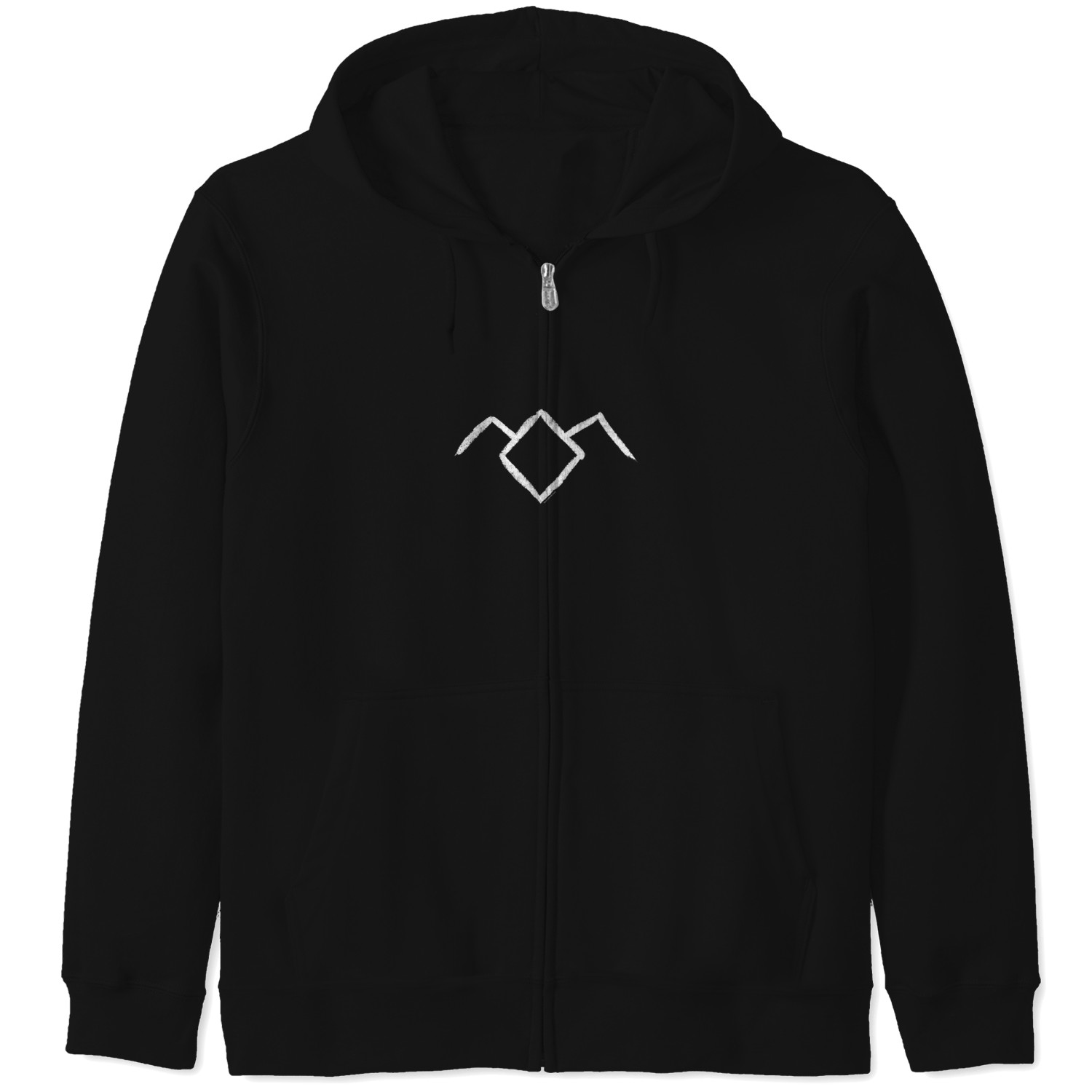 Twin Peaks Classic Chalk Lined Owl Cave Logo Graphic Zip Hoodies