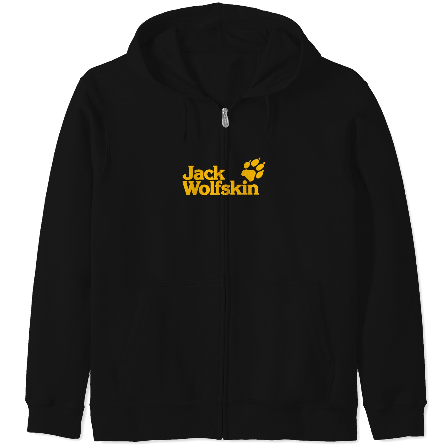 Jack-wolfskin-logo-yellow T-shirt Zip Hoodies